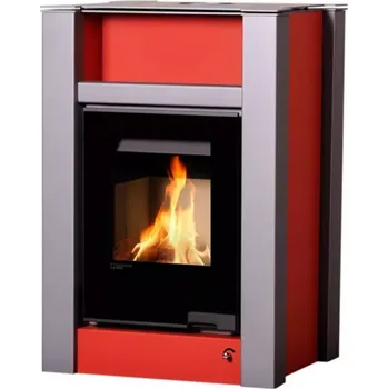 Krbová kamna HSF34-098 Krbová kamna AQUAFLAM VARIO LEND 11kW červená (teplovzdušná verze) Flamingo