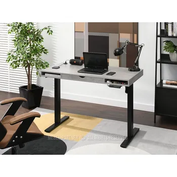 Křeslo Mebel Partner Osto 120 (beton + černá)