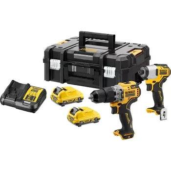 DCK2111L2T Aku bezuhlíková kombo sada nářadí 12V 2x3,0 Ah XR DeWALT