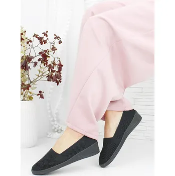 Dámské baleríny Cathay moda Černé balerínky na klínku 8063-1B Velikost: 37