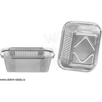 Jednorázové nádobí ALU miska hranatá 470 ml, 145 x 120 x 41 mm R1-28L - ALU miska h