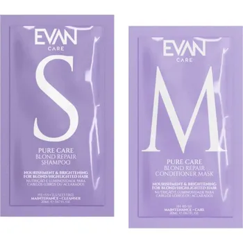 Šampon VZORKY: Evan BLOND Repair 6x šampon, 20 ml a 6x maska, 20 ml