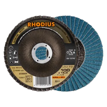 Brusný kotouč RHODIUS Lamelový brusný kotouč LSZ F2 100 x 16,00 P60 ALPHAline