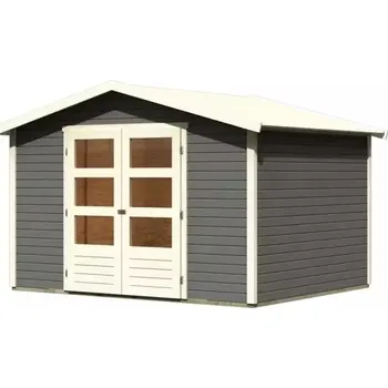 Zahradní domek LG3510 Dřevěný domek KARIBU AMBERG 5 (23601) terragrau