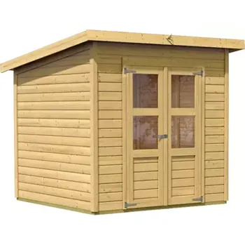 Zahradní domek LG1746 Dřevěný domek KARIBU MERSEBURG 4 (68154) natur