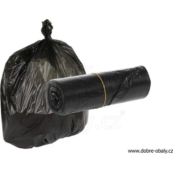 Pytle na odpadky Sáčky na odpad 50x60cm, černé HDPE, 50ks/role BEZ PŘEBALU - Sáčk