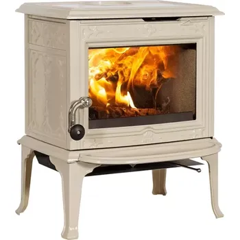 Krbová kamna Jotul F 100 ECO.2 LL SE IVE smalt slonová kost, dvířka bez ozdobných příček