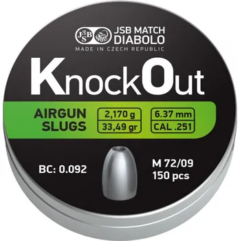 Diabolka JSB Match Diabolo Diabolo JSB KnockOut Slugs .251/ 6,37 mm 150 ks