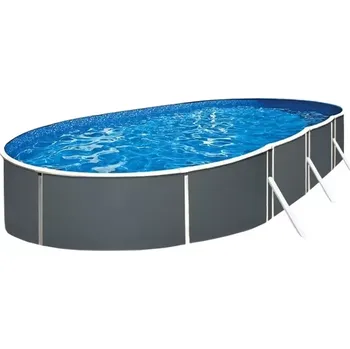 Bazén 10340265 Bazén Orlando Premium 3,66x7,32x1,22 m ŠEDÁ + fólie Marimex
