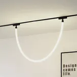 Lindby LED lanové světlo Lumaro, délka 150 cm, textil, 48 V - Světelná trubice - délka 145,5 cm, Ø 2,2 cm bílá, černá 1 x 14,5 W LED - Doprava zdarma