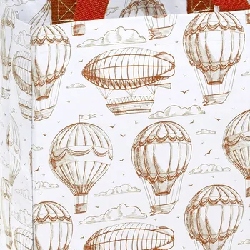 Nákupní taška Ekologická taška na opakované použití MINI bílá s hnědými balóny