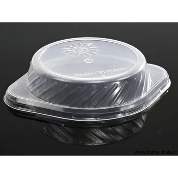 Jednorázové nádobí Vratné EXTRA pevné víko na misku Brunch ČIRÉ - Vratné EXTRA pevn