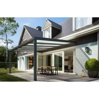 Pergola LG2225 Hliníková pergola SKYLUX CLIMALUX 4,0 x 3,5 m antracit + čirý PC