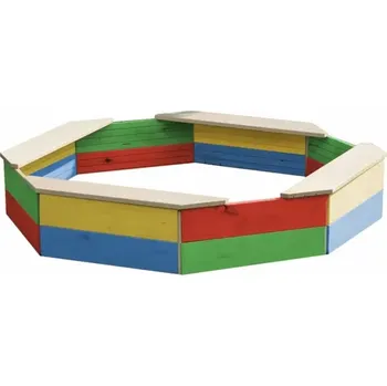 Pískoviště 11640198 Dřevěné pískoviště osmihranné barevné Marimex