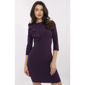 Dámské šaty Elegantní koktejlové šaty v tmavě fialové barvě LK-