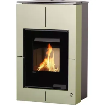 Krbová kamna HSF34-045 Krbová kamna AQUAFLAM VARIO SAPORO 11/7kW olivová Flamingo