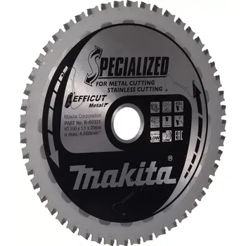 Pilový kotouč B-69331 Kotouč pilový ocel Efficut 150x1,1x20mm 48Z Makita