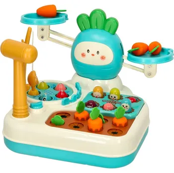 Dřevěná hračka CHIPOLINO Senzorická multifunkční hračka 4v1 Blue