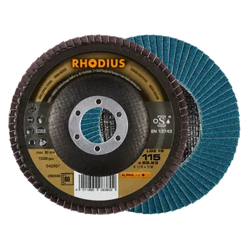 Brusný kotouč RHODIUS Lamelový brusný kotouč LGZ F2 115 x 22,23 P60 ALPHAline
