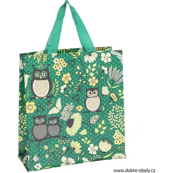 Taška na opakované použití 14 l - SOVY zelená - Taška na opakova