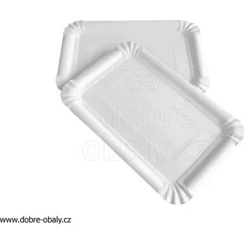 Jednorázové nádobí Papírové tácky č.4 C - 13 x 20 cm - Papírové tácky č.4 C - 13 x