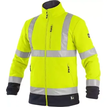 pracovní bunda 111502315593 Bunda Canis CXS PRESTON, výstražná, fleece, žluto-modrá vel. M