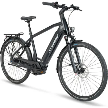 Elektrokolo Pánské městské kolo STEVENS E-Courier Luxe HT Stealth Black Velikost rámu: 52cm