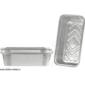 Jednorázové nádobí ALU miska hranatá 900 ml, 218 x 114 x 54 mm R1-14L - ALU miska h