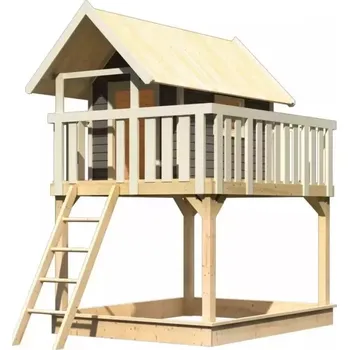 Dětský domeček LG3344 Dětské hřiště KARIBU FIDEL 22351 terragrau