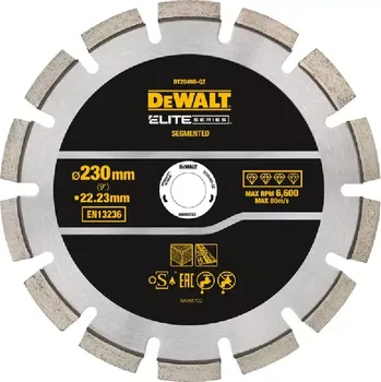 Řezný kotouč DT20466 Diamantový kotouč ELITE 230 mm segment 10mm, asfalt, nevyzrálý beton DeWALT