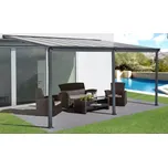 LG2122 Hliníková pergola LANITPLAST WALL 43 antracit + bronz PC