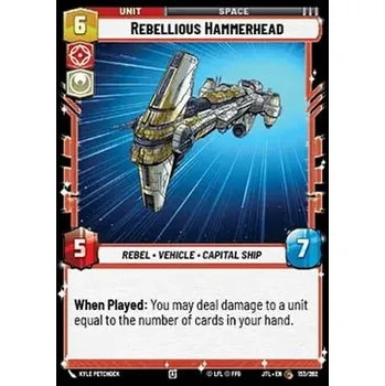 Sběratelská karetní hra Rebellious Hammerhead 153/202/651 - Jump to Lightspeed Typ karty: Foil