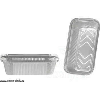 Jednorázové nádobí ALU miska hranatá 690 ml, 201 x 109 x 49 mm R2-08L - ALU miska h