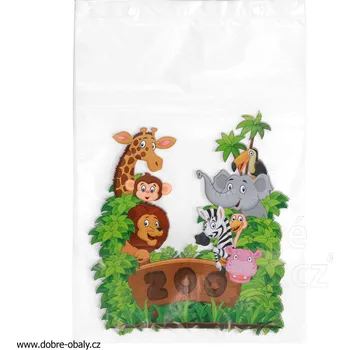 Potravinová fólie Mikrotenové sáčky s potiskem ZOO 25 x 35cm, 40ks