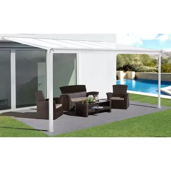 Pergola LG4311 Hliníková pergola LANITPLAST WALL 33 FSX bílá + čirý PC