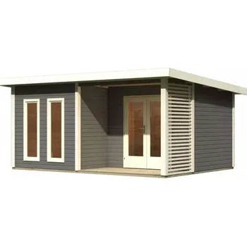 Zahradní domek LG3952 Dřevěný domek KARIBU RADEBURG 5 (33126) terragrau