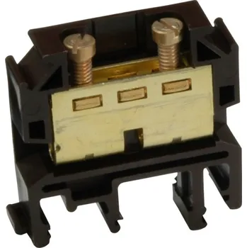 Elektroinstalační materiál Řadová svorkovnice, hnědá, maximální průřez vodiče 4 mm2 SEZ RSDPS-10/7