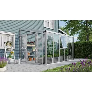 Skleník LG3833 Skleník VITAVIA ATHENA 8600 sklo 3 mm + PC 10 mm stříbrný