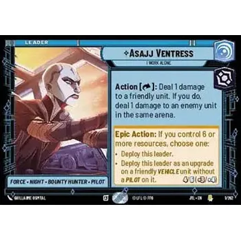 Sběratelská karetní hra JTL Asajj Ventress, I Work Alone 001/202 - Jump to Lightspeed Typ karty: Standard