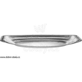 Jednorázové nádobí Hliníkový servírovací tác VELKÝ GONDOLA 550 x 350 mm - Hliníkový