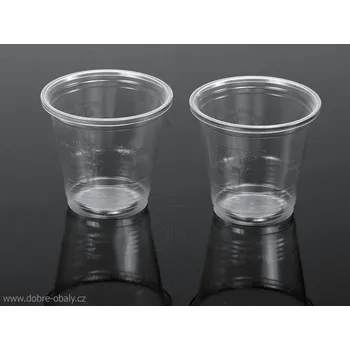 Jednorázové nádobí Kelímek 0,08 l plastový čirý PP - Kelímky 0,08 l plastové čiré