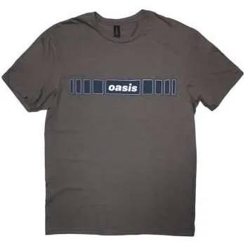 Pánské oblečení Merch Oasis: Oasis Unisex T-shirt: Horizontal Bars Logo (charcoal Grey) (small) S