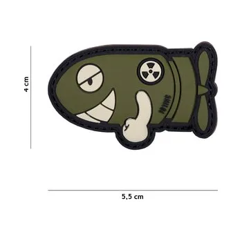 Nášivka Gumová nášivka 101 Inc Funny Torpedo - olivová