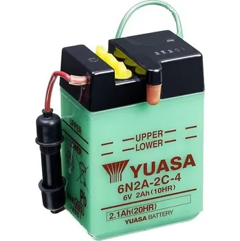 Motobaterie Konvenční 6V akumulátor bez kyseliny YUASA 6N2A-2C-4 101879