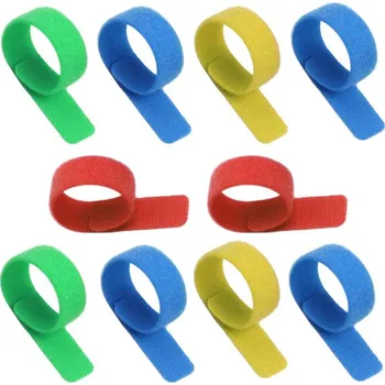 Stahovací páska Pásky se suchým zipem pro fixaci a organizaci kabelů - 10 ks