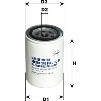Palivová nádrž Easterner Separační palivový filtr pro motory Yamaha
