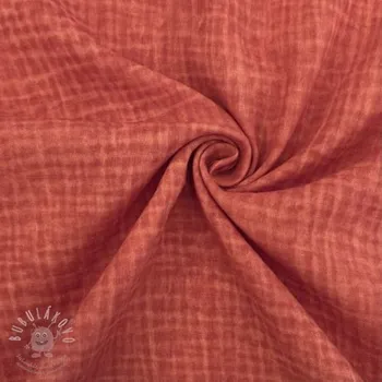 Dvojitá gázovina/mušelín Vintage red