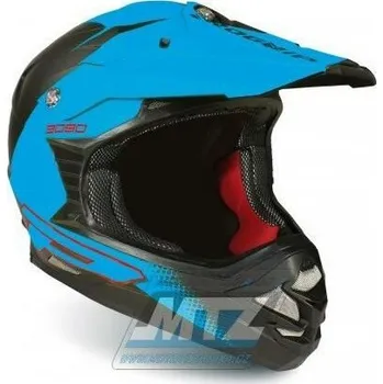 Helma na motorku Přilba Progrip 3090 Kombat Triple Composite - černo/ modrá turquoise - velikost XS (Velikost: XL) PG3090-BT-XS