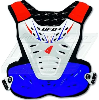 Motocyklový chránič Nárameníky (chránič hrudi) Ufo Reactor dětský - bílo-červeno-modrý UF2275-03/01