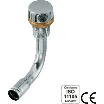 Palivová nádrž NUTICHE Pochromovaný mosazný ventilační otvor nádrže se síťkou 90° 16mm